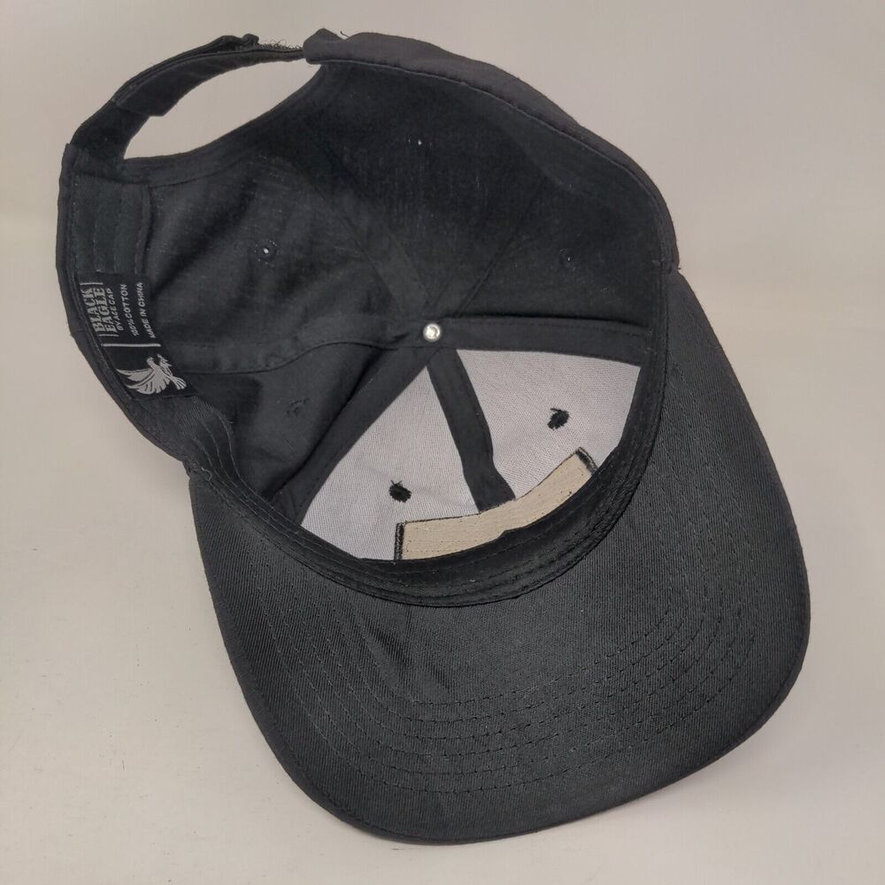 American Flag Patch Strapback Hat Black One Size … - image 8